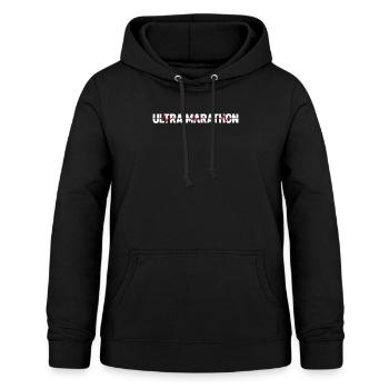 Ultramarathon Ekg Heartbeat - Frauen Hoodie - Schwarz - Vorne - AI Model Female 172 light (172cm)