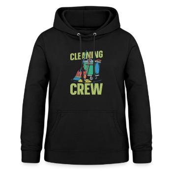 Équipe de nettoyage - Sweat à capuche Femme - noir - Devant - AI Model Female 172 light (172cm)