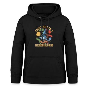 Mikrobiologe - Frauen Hoodie - Schwarz - Vorne - AI Model Female 172 light (172cm)
