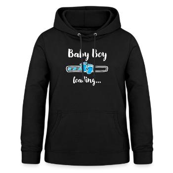 baby boy loading - Frauen Hoodie - Schwarz - Vorne - AI Model Female 172 light (172cm)
