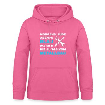 Metallbau Metallbauer Schlosser Stahlbau - Frauen Hoodie - Pink - Vorne - AI Model Female 172 light (172cm)