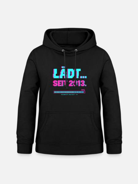 Lädt Seit 2013 Gamer Spruch - Frauen Hoodie - Schwarz