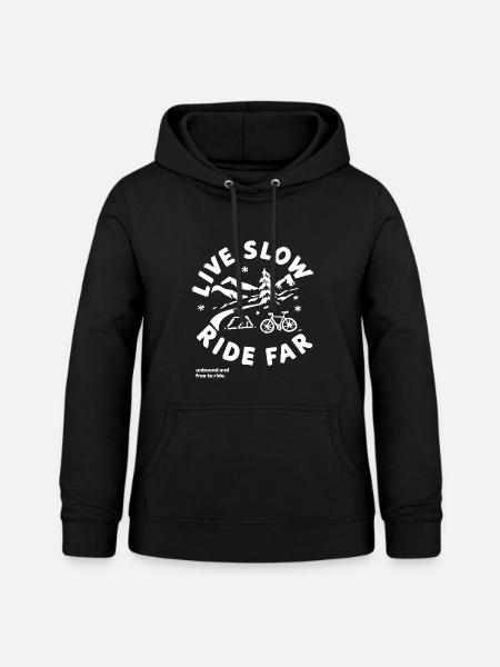Live slow - Frauen Hoodie - Schwarz