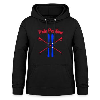 Pole Position, Skiurlaub, Skisaison, Slalom - Frauen Hoodie - Schwarz - Vorne - AI Model Female 172 light (172cm)
