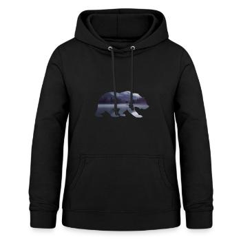 Bear - Landscape Mix - Sweat à capuche Femme - noir - Devant - AI Model Female 172 light (172cm)