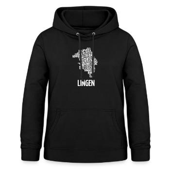 Lingen (Ems) Stadtteile - Frauen Hoodie - Schwarz - Vorne - AI Model Female 172 light (172cm)