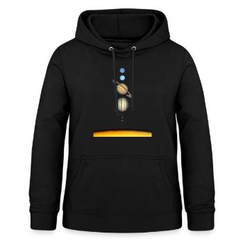 système solaire - Sweat à capuche Femme - noir - Devant - AI Model Female 172 light (172cm)