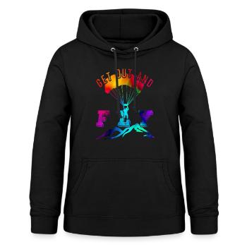 Paragliding - Frauen Hoodie - Schwarz - Vorne - AI Model Female 172 light (172cm)