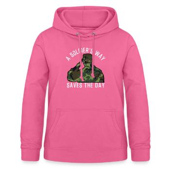 Soldat - Frauen Hoodie - Pink - Vorne - AI Model Female 172 light (172cm)