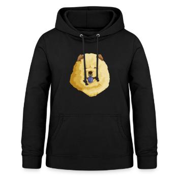 Chow Chow chien - Sweat à capuche Femme - noir - Devant - AI Model Female 172 light (172cm)