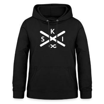 Ski Forever Symbol Skifahrer Schnee Winter - Frauen Hoodie - Schwarz - Vorne - AI Model Female 172 light (172cm)