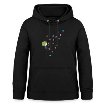 Climbing indoor children climbing wall bouldering - Women's Hoodie - black - Front - AI Model Female 172 light (172cm)
