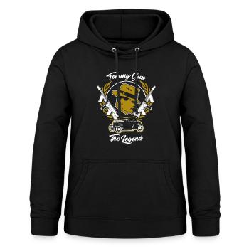 tommy gun - Frauen Hoodie - Schwarz - Vorne - AI Model Female 172 light (172cm)