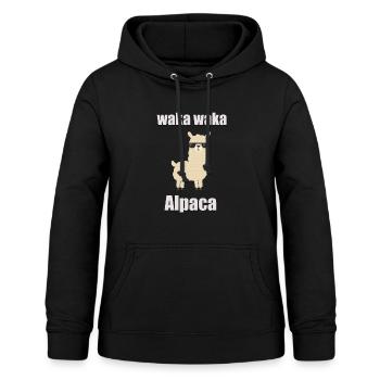 Waka Waka Alpaca Lama Spruch - Frauen Hoodie - Schwarz - Vorne - AI Model Female 172 light (172cm)