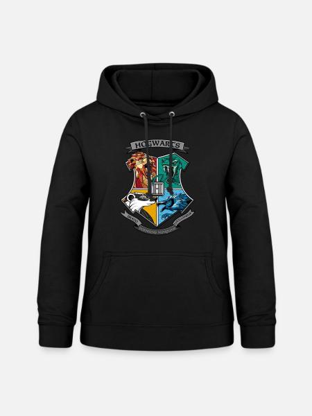 Harry Potter Hogwarts Logo - Frauen Hoodie - Schwarz