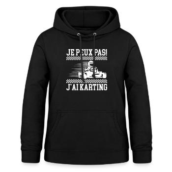Je Peux Pas J'Ai Karting - Sweat à capuche Femme - noir - Devant - AI Model Female 172 light (172cm)