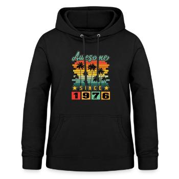 Awesome Since 1976 - Women's Hoodie - black - Front - AI Model Female 172 light (172cm)