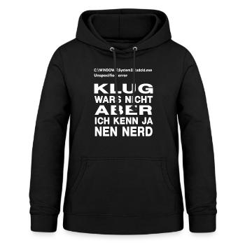nerd administrator IT abteilung computer - Frauen Hoodie - Schwarz - Vorne - AI Model Female 172 light (172cm)