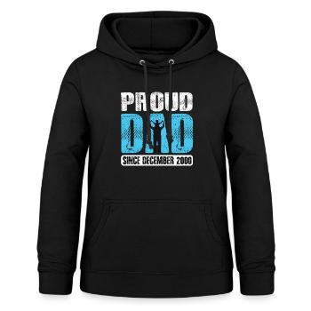 Proud Dad Since December 2000 - Frauen Hoodie - Schwarz - Vorne - AI Model Female 172 light (172cm)