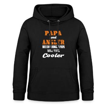 Papa und Angler Angeln Vater und Sohn Angeln - Frauen Hoodie - Schwarz - Vorne - AI Model Female 172 light (172cm)