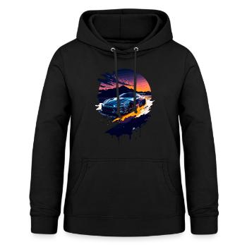 Klassischer Sportwagen - Frauen Hoodie - Schwarz - Vorne - AI Model Female 172 light (172cm)