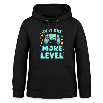 Lustiges "Just One More Level"-Design für Gamer - Frauen Hoodie - Schwarz - Vorne - AI Model Female 172 light (172cm)