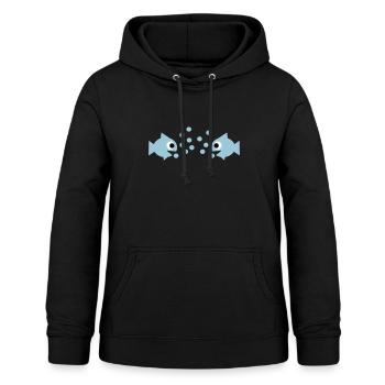 Fische - Frauen Hoodie - Schwarz - Vorne - AI Model Female 172 light (172cm)