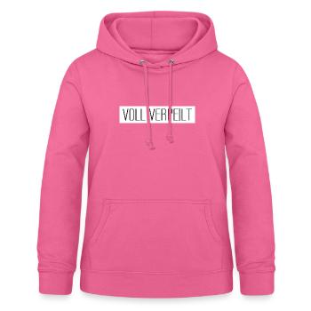 Voll verpeilt Weiß 002 AllroundDesigns - Frauen Hoodie - Pink - Vorne - AI Model Female 172 light (172cm)