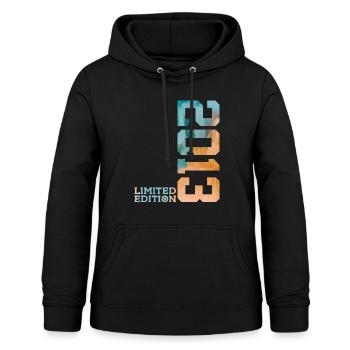 13. GEBURTSTAG LIMITED EDITION 2013 - Frauen Hoodie - Schwarz - Vorne - AI Model Female 172 light (172cm)