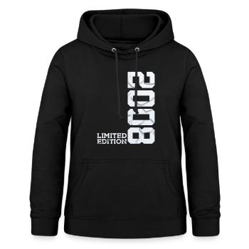 18. GEBURTSTAG LIMITED EDITION 2008 - Frauen Hoodie - Schwarz - Vorne - AI Model Female 172 light (172cm)