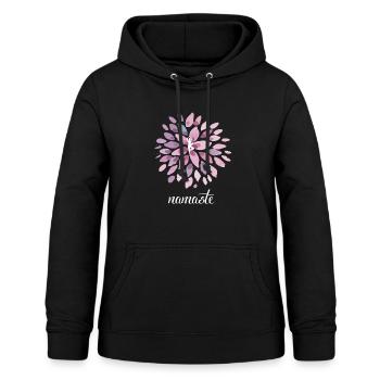 Namaste Yoga Lotus om Meditation chakra Energie sh - Frauen Hoodie - Schwarz - Vorne - AI Model Female 172 light (172cm)