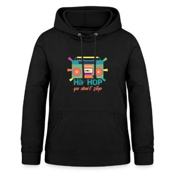Ghetto Blaster - Sweat à capuche Femme - noir - Devant - AI Model Female 172 light (172cm)