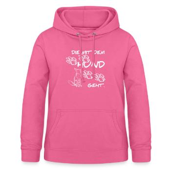 Le chien va - Sweat à capuche Femme - rose - Devant - AI Model Female 172 light (172cm)
