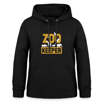 gardien zoo - Sweat à capuche Femme - noir - Devant - AI Model Female 172 light (172cm)