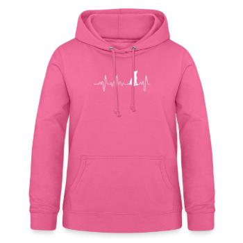 Herzschlag - Liebe - Hund - Frauen Hoodie - Pink - Vorne - AI Model Female 172 light (172cm)