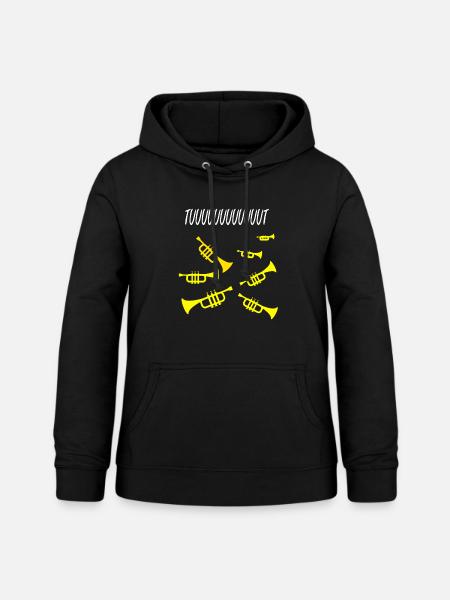 TROMPETE - Frauen Hoodie - Schwarz