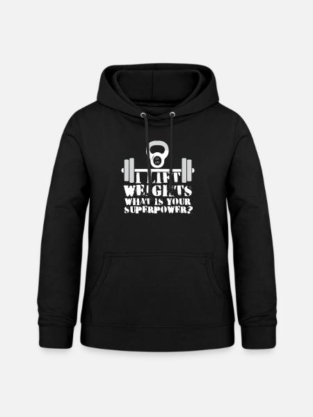 Powerlifter Superpower - Frauen Hoodie - Schwarz