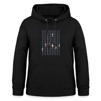Schwimmen Schwimmhalle Wettkampf - Frauen Hoodie - Schwarz - Vorne - AI Model Female 172 light (172cm)