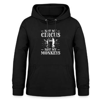 Nicht mein Zirkus, nicht meine Affen - Frauen Hoodie - Schwarz - Vorne - AI Model Female 172 light (172cm)