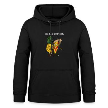 Ananas Pizza Hawaii Fast Food lecker cool Geschenk - Frauen Hoodie - Schwarz - Vorne - AI Model Female 172 light (172cm)
