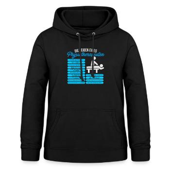 Die Leiden eines Physiotherapeuten - Frauen Hoodie - Schwarz - Vorne - AI Model Female 172 light (172cm)