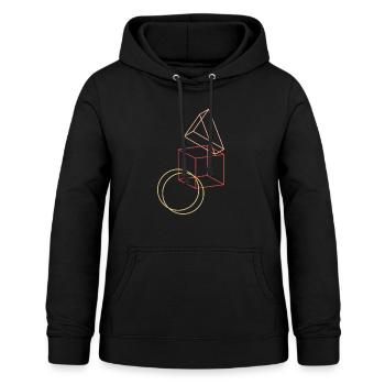 Geometric shapes - Women's Hoodie - black - Front - AI Model Female 172 light (172cm)