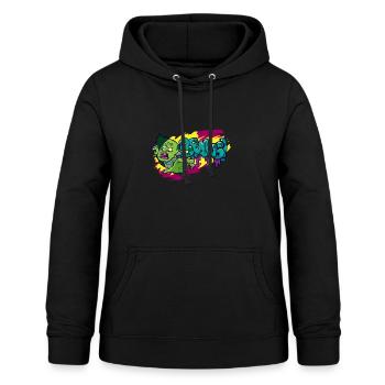 Cadeau zombie Halloween - Sweat à capuche Femme - noir - Devant - AI Model Female 172 light (172cm)