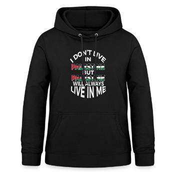 Palästina Leben - Frauen Hoodie - Schwarz - Vorne - AI Model Female 172 light (172cm)