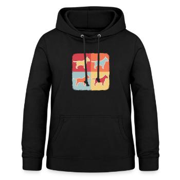 Bullterrier - Frauen Hoodie - Schwarz - Vorne - AI Model Female 172 light (172cm)