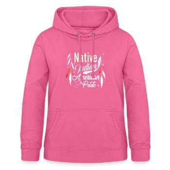 Amerikanischer Ureinwohner I Indianerstamm - Frauen Hoodie - Pink - Vorne - AI Model Female 172 light (172cm)