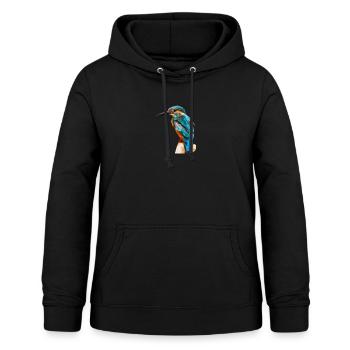 Kingfisher chemise cadeau petite amie nature plumage - Sweat à capuche Femme - noir - Devant - AI Model Female 172 light (172cm)