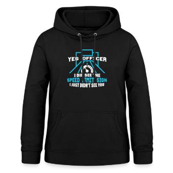 SPEED LIMIT - Frauen Hoodie - Schwarz - Vorne - AI Model Female 172 light (172cm)