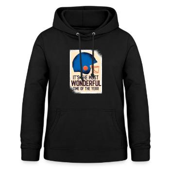 La saison de football, le meilleur moment de l'année - Sweat à capuche Femme - noir - Devant - AI Model Female 172 light (172cm)