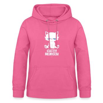Guten morgen Katzengeschenk - Frauen Hoodie - Pink - Vorne - AI Model Female 172 light (172cm)
